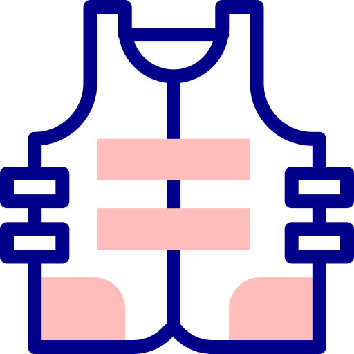 조끼 Detailed Mixed Lineal color icon