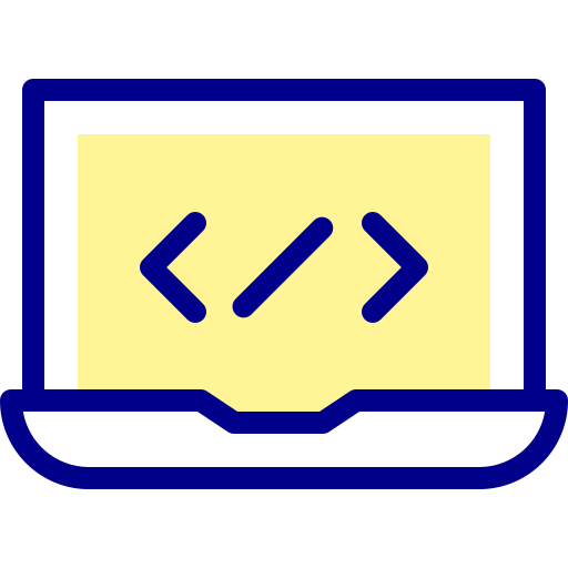 code Detailed Mixed Lineal color icon