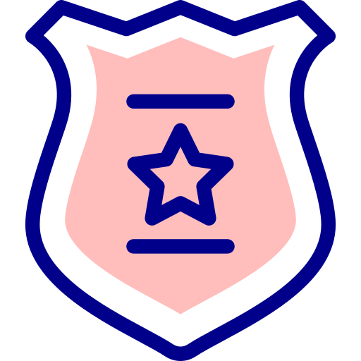 Police badge Detailed Mixed Lineal color icon