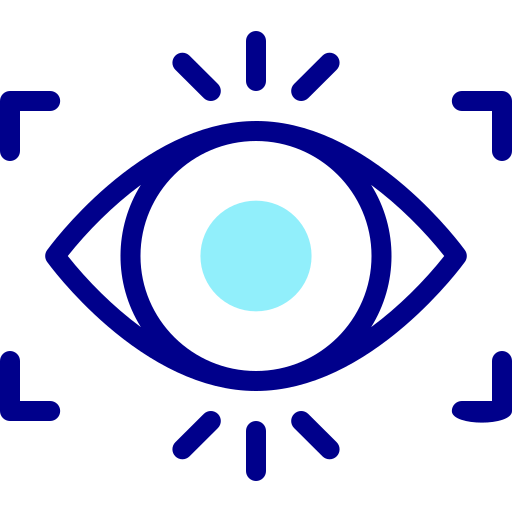 Eye scan Detailed Mixed Lineal color icon