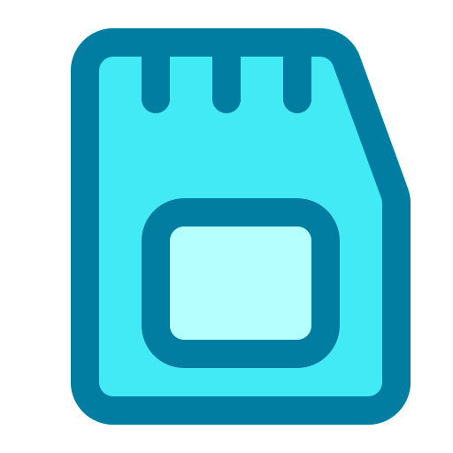 메모리 카드 Generic Blue icon