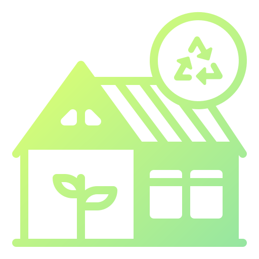 Зеленый дом Generic Flat Gradient иконка