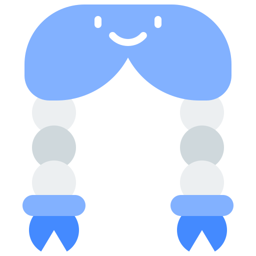 三つ編み Generic Blue icon