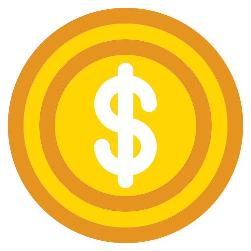 Dollar coin Generic Outline Color icon