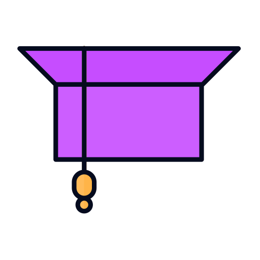 대학원 모자 Generic Outline Color icon