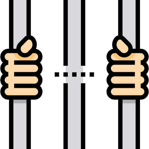 Jail Detailed Straight Lineal color icon