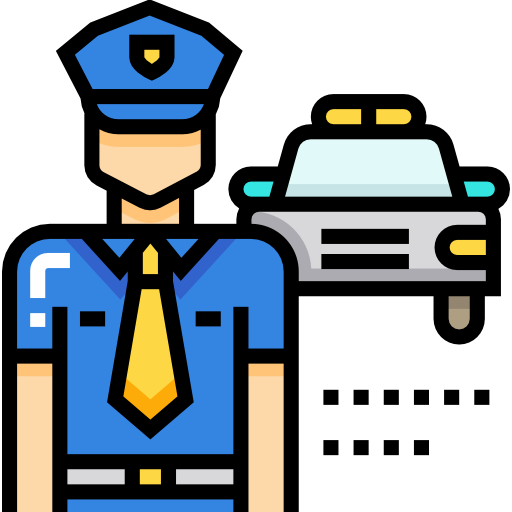 policjant Detailed Straight Lineal color ikona