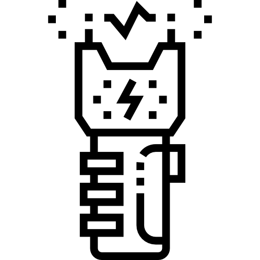 スタンガン Detailed Straight Lineal icon