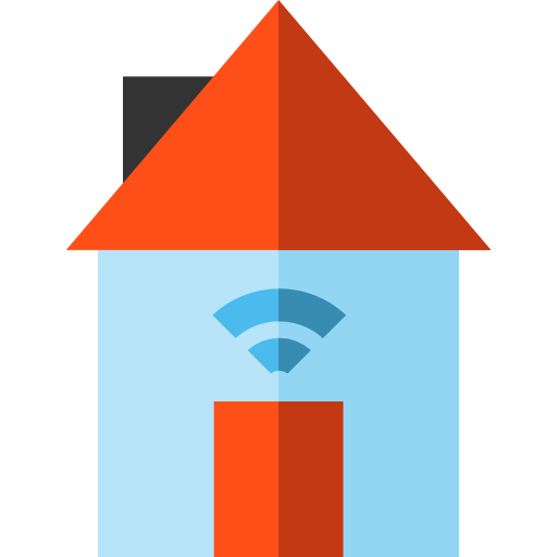 automatización del hogar Basic Straight Flat icono