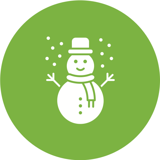 sneeuwman Generic Circular icoon