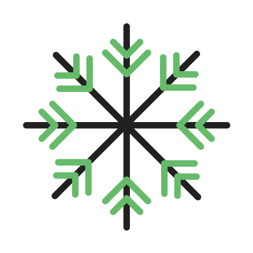 copo de nieve Generic Outline Color icono