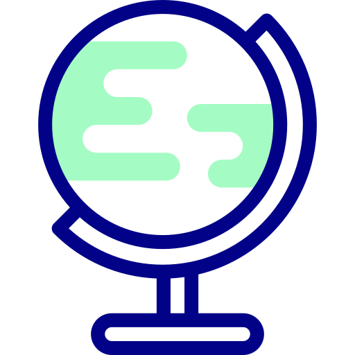 globo terráqueo Detailed Mixed Lineal color icono