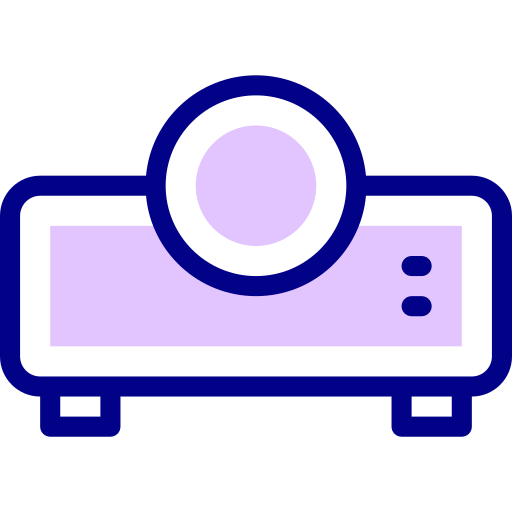 Projector Detailed Mixed Lineal color icon