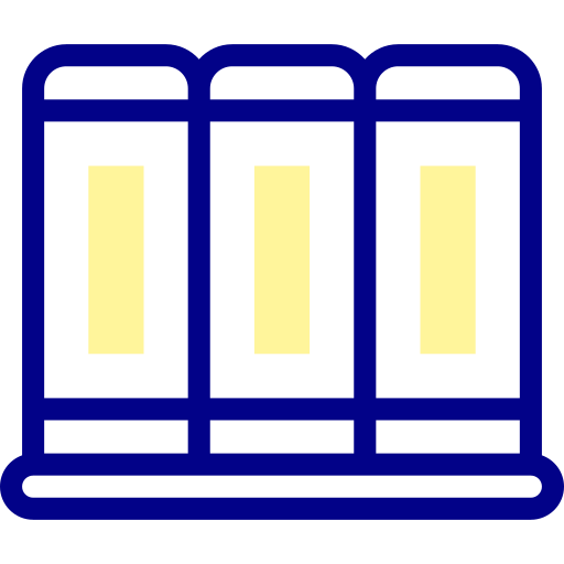 Library Detailed Mixed Lineal color icon