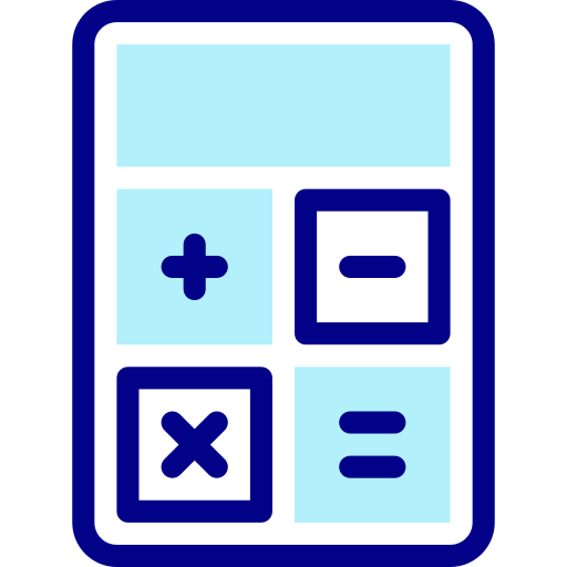 Calculator Detailed Mixed Lineal color icon