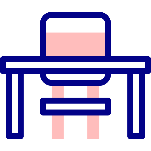 Desk chair Detailed Mixed Lineal color icon