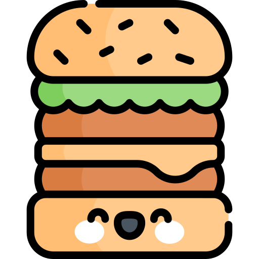 burgery Kawaii Lineal color ikona