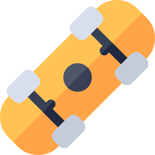 스케이트보드 Basic Rounded Flat icon