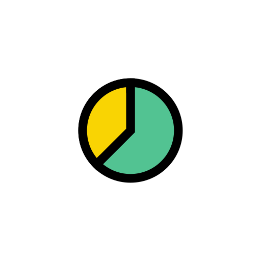 파이 차트 Vector Stall Lineal Color icon