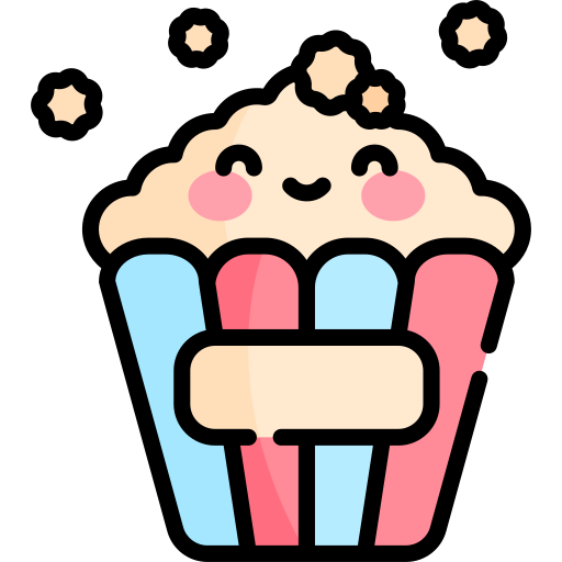 popcorn Kawaii Lineal color icon