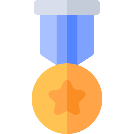 medaglia Basic Rounded Flat icona