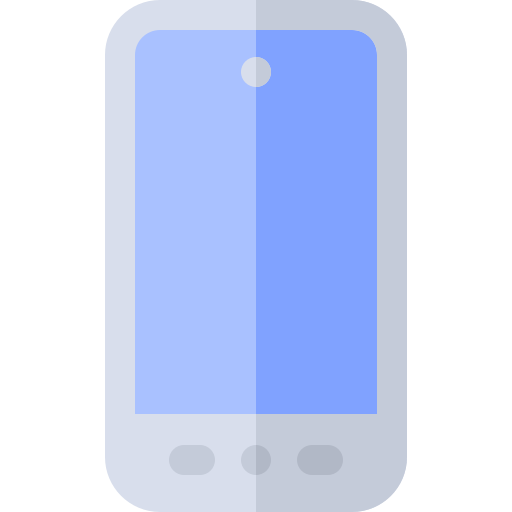 téléphone intelligent Basic Rounded Flat Icône