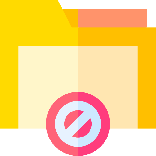 금지 Basic Straight Flat icon