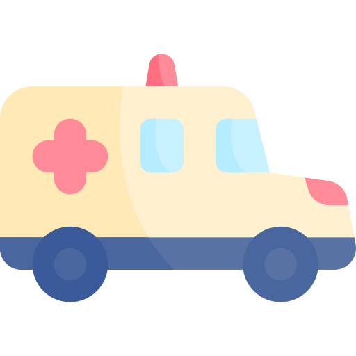 ambulância Kawaii Flat Ícone