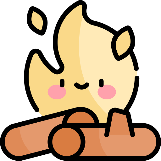 Bonfire Kawaii Lineal color icon