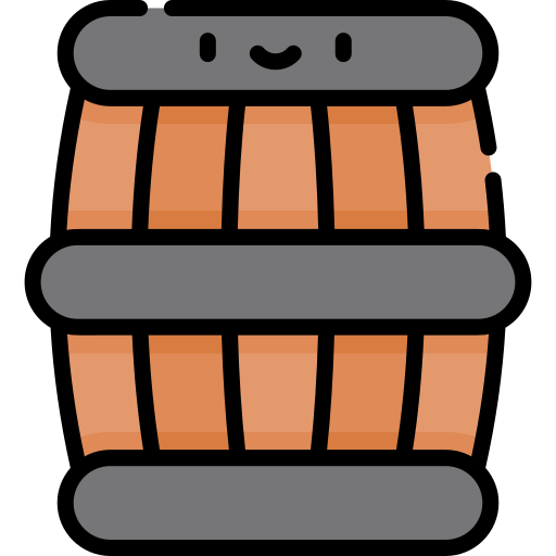 barril Kawaii Lineal color icono