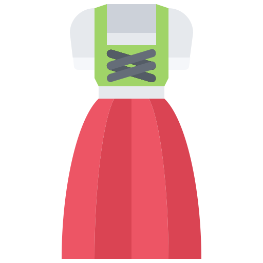 드레스 Coloring Flat icon