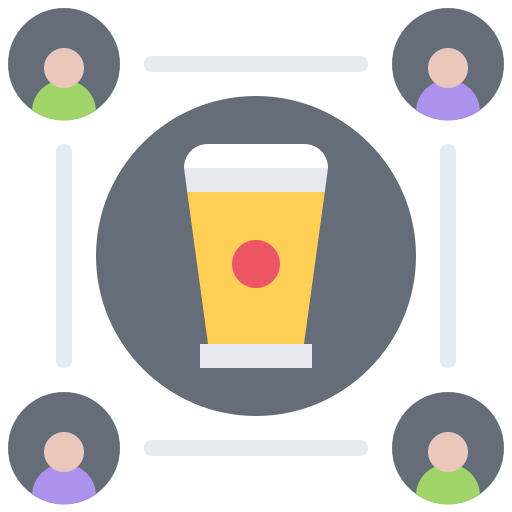 ビール Coloring Flat icon