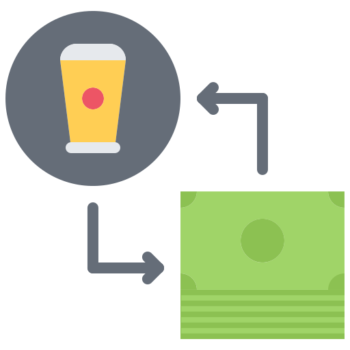 ビール Coloring Flat icon