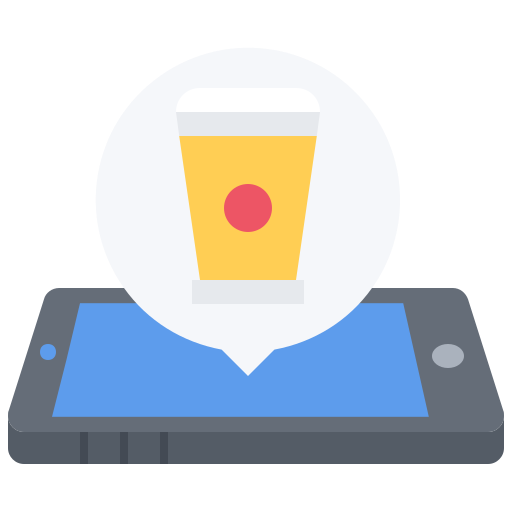 ビール Coloring Flat icon