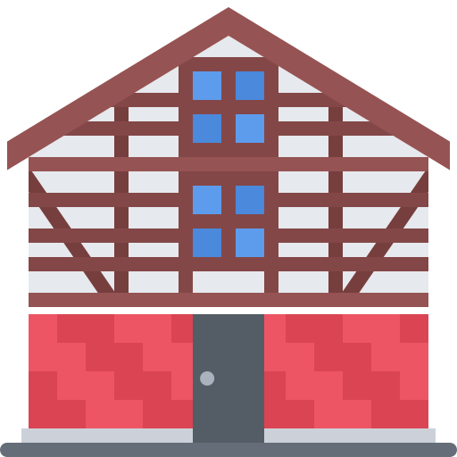 casa Coloring Flat icono