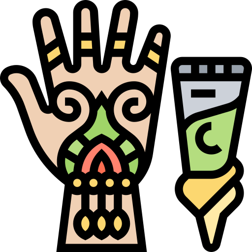 ręka malowana henną Meticulous Lineal Color ikona