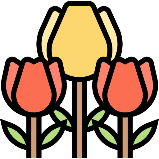 tulipany Meticulous Lineal Color ikona