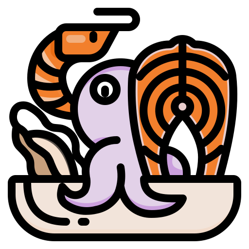 Seafood dDara Lineal Color icon