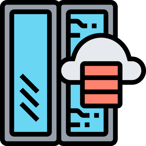 almacenamiento en la nube Meticulous Lineal Color icono