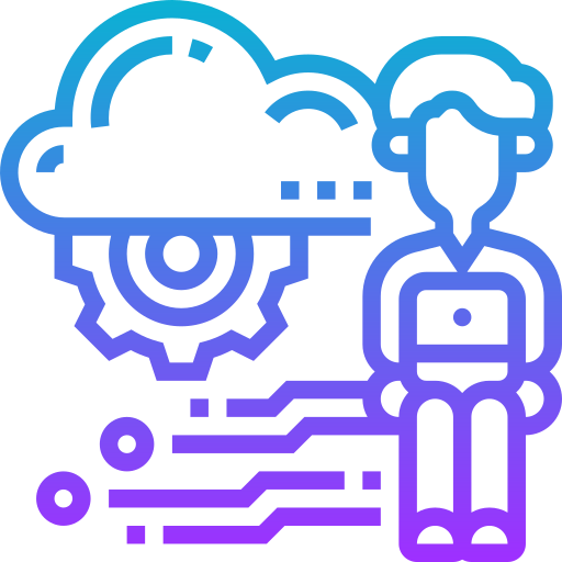 Cloud service Meticulous Gradient icon