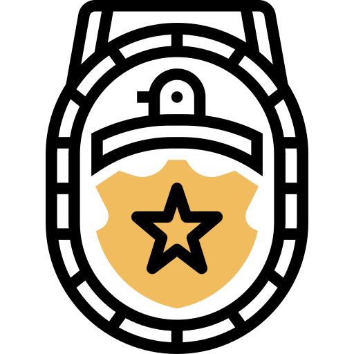 distintivo della polizia Meticulous Yellow shadow icona