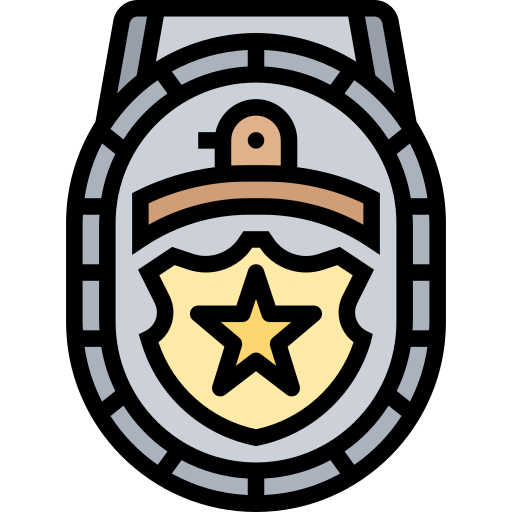 odznaka policyjna Meticulous Lineal Color ikona
