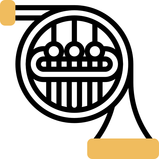 franse hoorn Meticulous Yellow shadow icoon