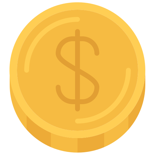 Coin Coloring Flat icon