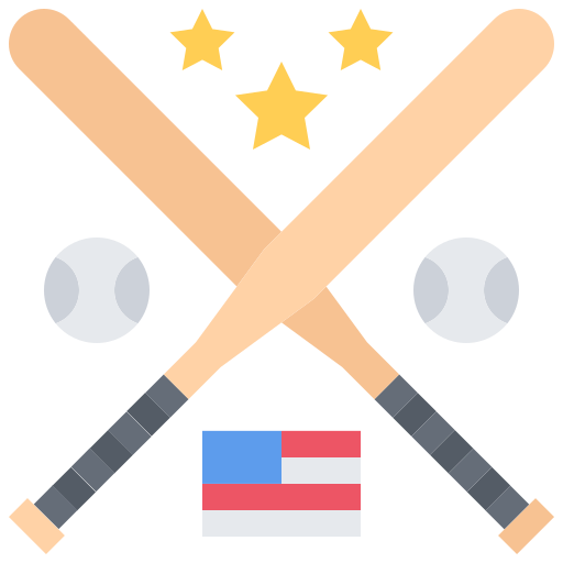 Baseball Coloring Flat icon