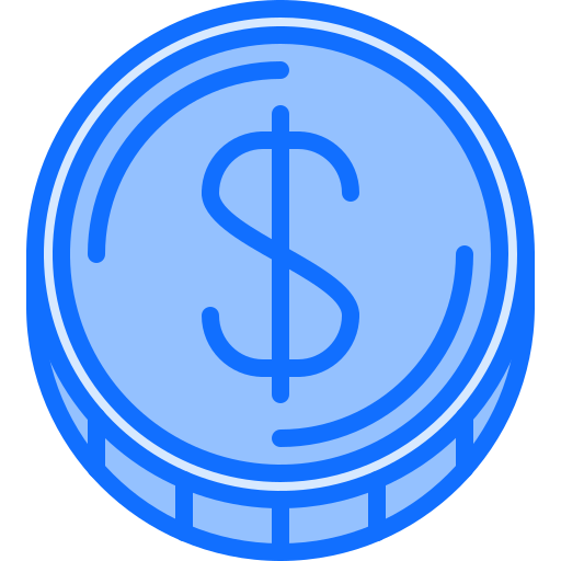 münze Coloring Blue icon