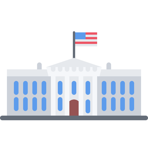 White house Coloring Flat icon