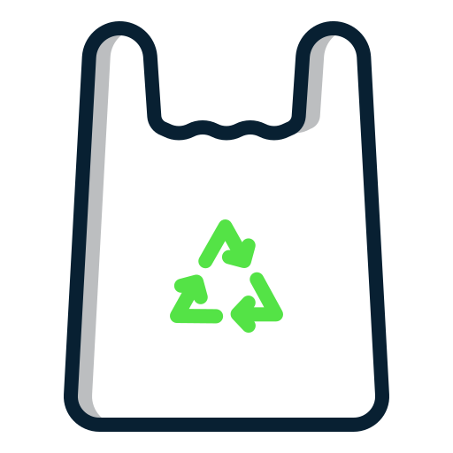 plastikowa torba z recyklingu Generic Fill & Lineal ikona