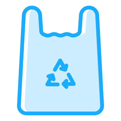 plastikowa torba z recyklingu Generic Blue ikona