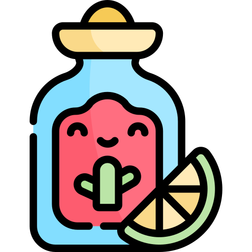 Tequila Kawaii Lineal color icon